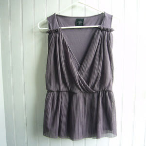 Deletta Anthropologie Sleeveless Pleated Top